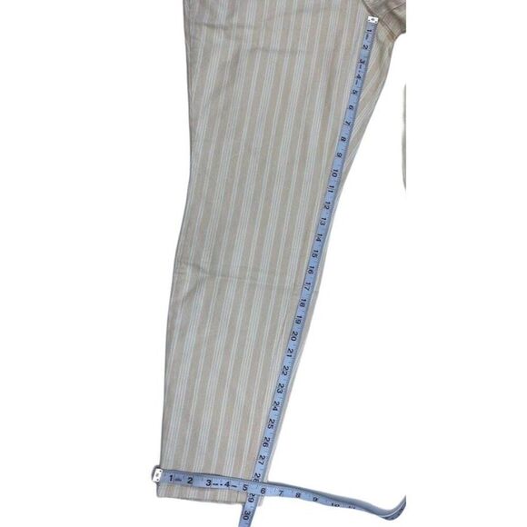Style & Co Curvy Tummy Control Jeans Pale Pink  Beige Striped Skinny Sz‎ 12 NEW - Picture 5 of 14